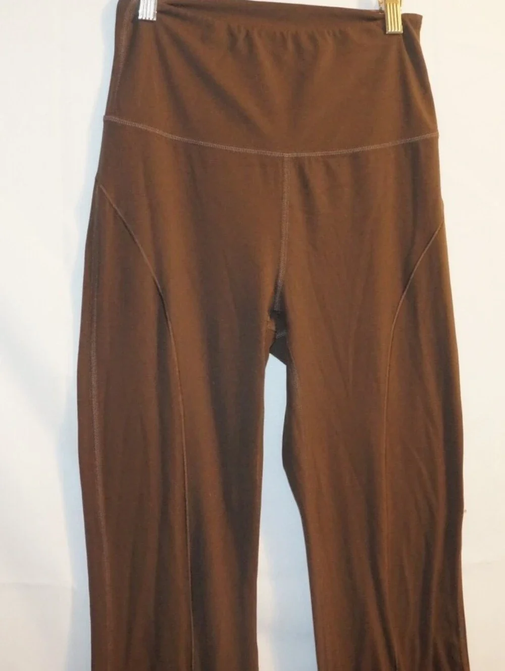 High-Rise Brown Yoga Flare Pants - Picture 8 of 11